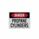OSHA Danger Propane Cylinders Decal (Reflective)