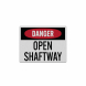 OSHA Danger Open Shaftway Decal (Reflective)