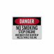 OSHA Danger No Smoking Stop Engine Decal (Reflective)