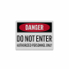 OSHA Danger Do Not Enter Decal (Reflective)
