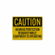Caution Hearing Protection Required Decal (Reflective)