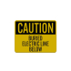 Buried Electric Line Below Decal (Reflective)