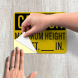 Write-On Maximum Height Decal (Reflective)