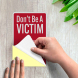 Do Not Be A Victim Of Car Theft Decal (Reflective)