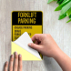 Engage Forklift Parking Brake Decal (Reflective)