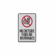 No Outside Food Or Beverages Decal (Reflective)