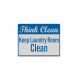 Keep Laundry Room Clean Decal (Reflective)