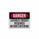 Lockout Tagout Required Before Entering Decal (Reflective)