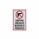 Carrying Concealed Weapons Is Prohibited Decal (Reflective)