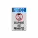 Cellphone Use Prohibited Decal (Reflective)