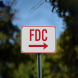 Fire Department Connection FDC Aluminum Sign (Reflective)