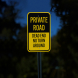 Dead End Private Road Aluminum Sign (Reflective)