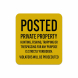 Posted Private Property Aluminum Sign (Reflective)