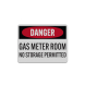 Gas Meter Room No Storage Permitted Aluminum Sign (Reflective)