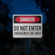 Do Not Enter Emergency Exit Aluminum Sign (Reflective)