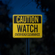 Watch Overhead Clearance Aluminum Sign (Reflective)