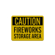 Fireworks Storage Area Aluminum Sign (Reflective)