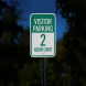 Visitor Parking 2 Hour Limit Aluminum Sign (Reflective)