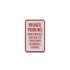 Private Parking Tow Away Aluminum Sign (Reflective)