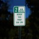 2 Hour Parking Aluminum Sign (Reflective)