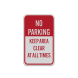 No Parking Keep Clear Aluminum Sign (Reflective)