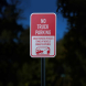 No Truck Parking Aluminum Sign (Reflective)