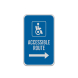 Accessible Route Aluminum Sign (Reflective)