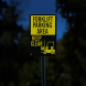 Forklift Parking Area Keep Clear Aluminum Sign (Reflective)