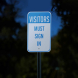 Visitors Must Sign Aluminum Sign (Reflective)