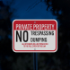 No Trespassing Or Dumping Aluminum Sign (Reflective)