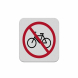 No Bicycle Symbol Aluminum Sign (Reflective)