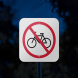 No Bicycle Symbol Aluminum Sign (Reflective)