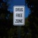 Drug Free Zone Aluminum Sign (Reflective)