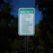 Park Rules Aluminum Sign (Reflective)