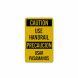Bilingual OSHA Use Handrail Aluminum Sign (Reflective)