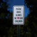 Please Drive Slowly Love Our Children Aluminum Sign (Reflective)