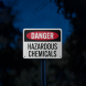 OSHA Danger Hazardous Chemicals Aluminum Sign (Reflective)