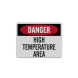 OSHA High Temperature Area Aluminum Sign (Reflective)