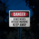 Robot Moves Without Warning Keep Away Aluminum Sign (Reflective)