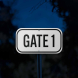 Gate 1 Aluminum Sign (Reflective)