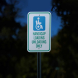 Handicap Loading Unloading Aluminum Sign (Reflective)