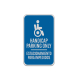 Bilingual Handicapped Reserved Parking Aluminum Sign (Reflective)