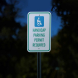Handicap Parking Permit Aluminum Sign (Reflective)