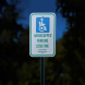 Handicapped Parking Aluminum Sign (Reflective)