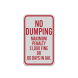 No Dumping Maximum Penalty $1000 Fine Aluminum Sign (Reflective)