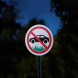 No Parking On The Grass Symbol Aluminum Sign (Reflective)