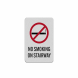 No Smoking On Stairway Aluminum Sign (Reflective)