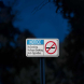 No Vapor Smoking Aluminum Sign (Reflective)