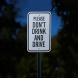 No Driving While Intoxicated Aluminum Sign (Reflective)