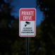 Private Drive Property Under Video Surveillance Aluminum Sign (Reflective)